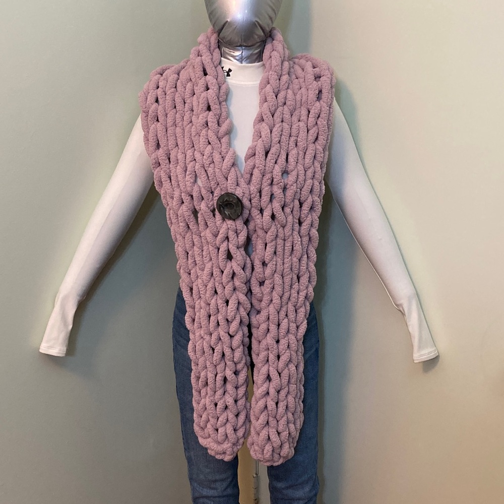 BOGO🛍️Chunky Knit Lavender Scarf - Women's Cozy Layer